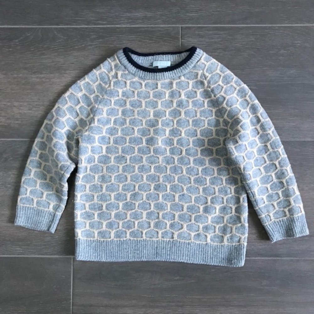 COS kids honeycomb sweater 1-2Y